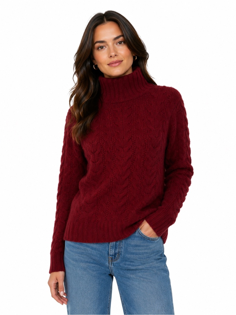 ML studio red 100% cashmere sweater Medium